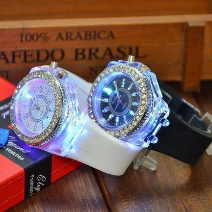 Reloj luminoso LED con rhinestones personalizados DQG - Envío rápido desde España 🌟