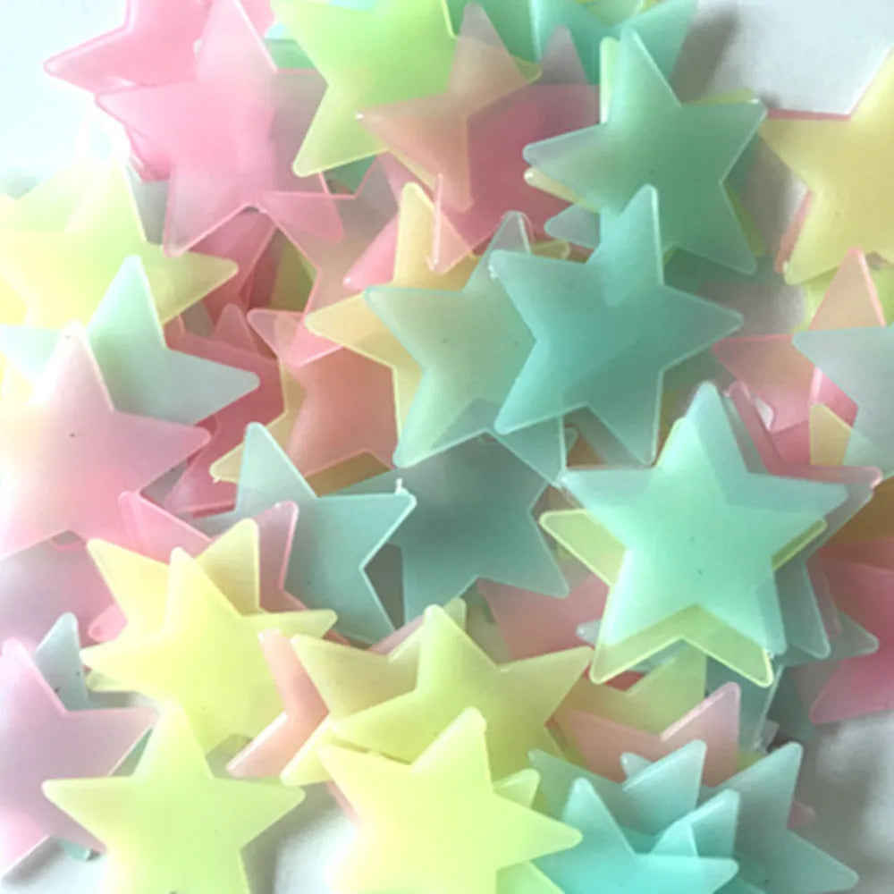 Pegatinas de Pared de Estrellas Fluorescentes: Decoración Mágica para Niños🌟