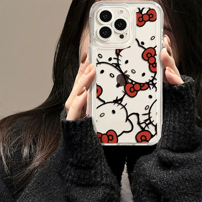 Funda para iPhone Sanrio con lazo de Hello Kitty: Elegancia y encanto vintage para tu dispositivo 🎀