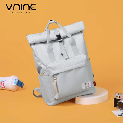 VNINE backpack, female backpack, male couple, Japanese and Korean canvas, junior high school, high school, college student backp