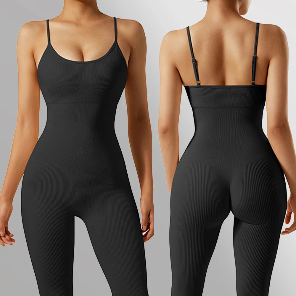 Sleeveless Jumpsuit Women All Season Bodycon Bodysuit Romper Overalls Casual Basic Black Streewear Sportswear Jumpsuit Ladies