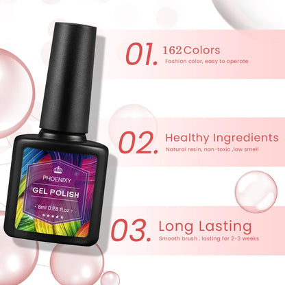 ¡Kit de Manicura Completo Phoenixy Nails para Uñas de Gel brillantes y duraderas!