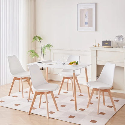 Mesa Rectangular Nórdica de Estilo Moderno en Blanco 110cm