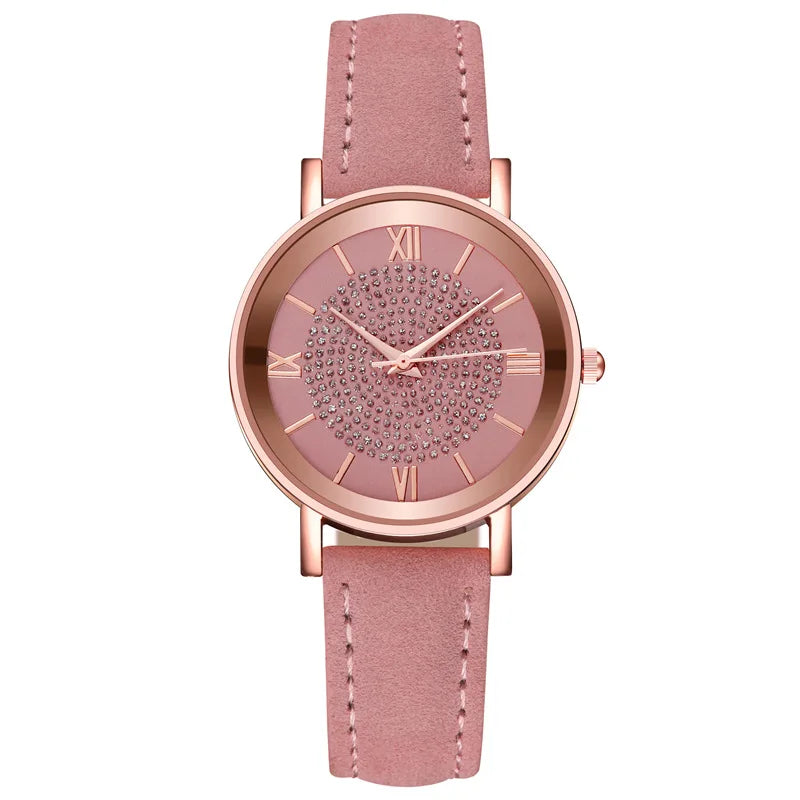 Reloj de Mujer de Cuero de Lujo con Números Romanos 🌟