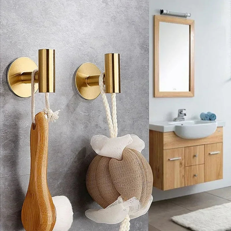 Ganchos de Toallas de Acero Inoxidable para Baño ¡Elegancia y Funcionalidad!