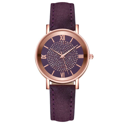 Reloj de Mujer de Cuero de Lujo con Números Romanos 🌟