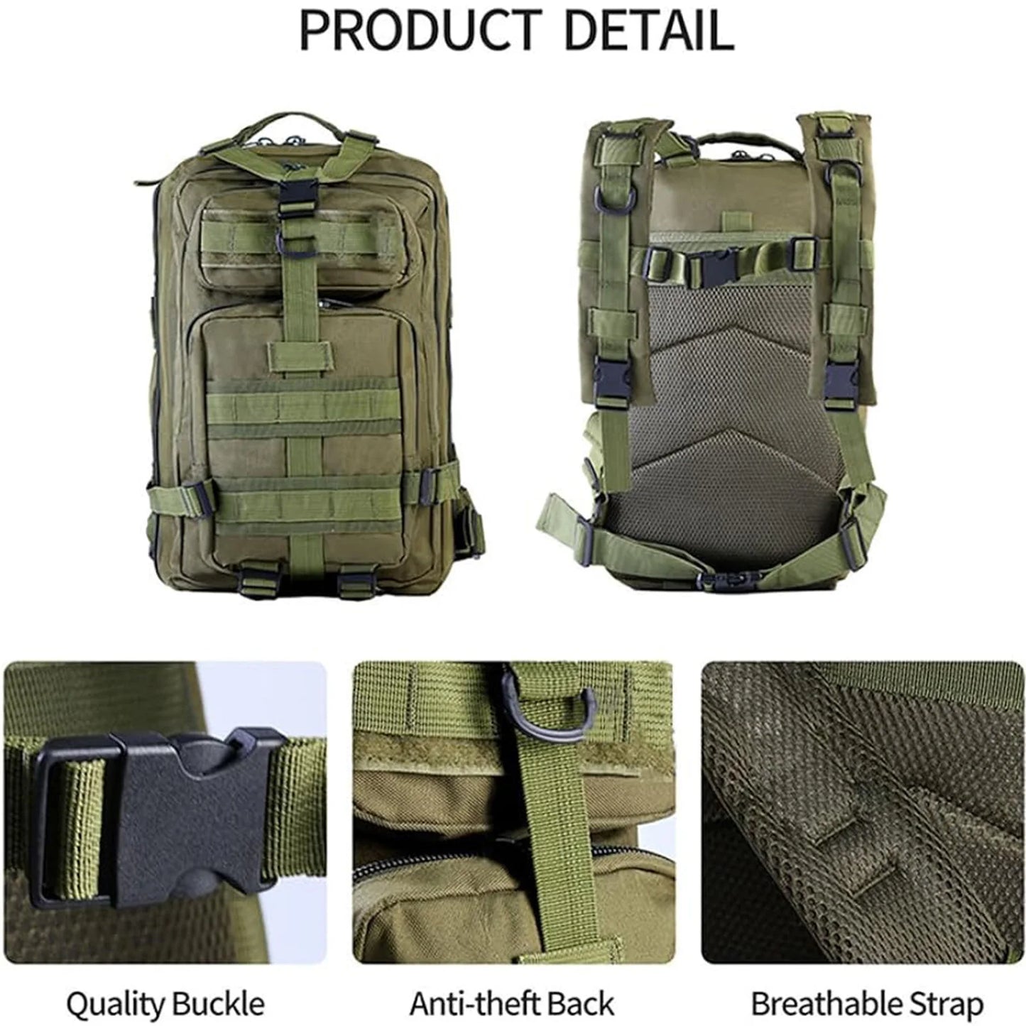 Mochila Táctica Militar SYZM: ¡Estilo y Funcionalidad para tus Aventuras!