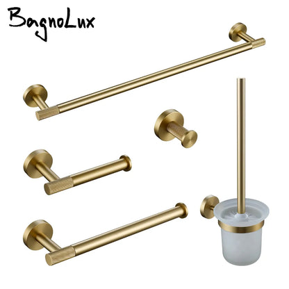 Set de Accesorios de Baño Bagnolux Oro Cepillado - Elegancia y Durabilidad ¡Directo desde España!