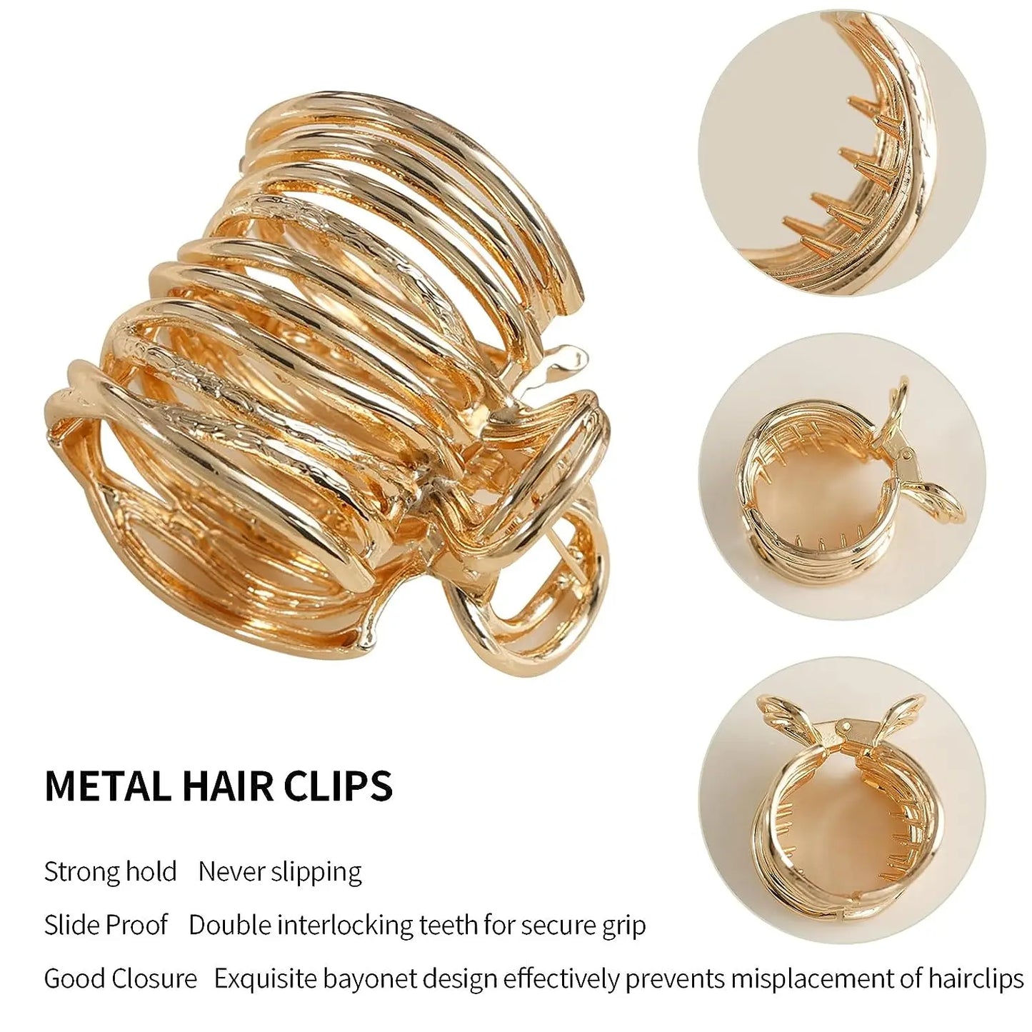 ¡Clips de Pelo Geométricos en Color Dorado! ¡Brilla y destaca siempre! 🌟