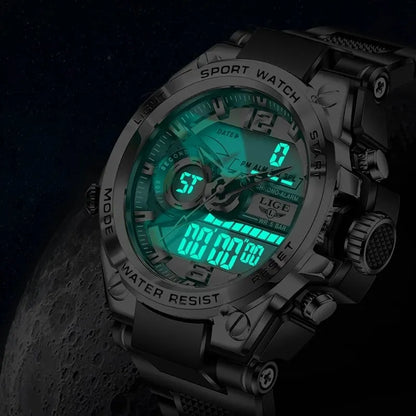 Reloj Digital Militar Resistente al Agua LIGE para Hombres - ¡Funcionalidad y Estilo en Uno!