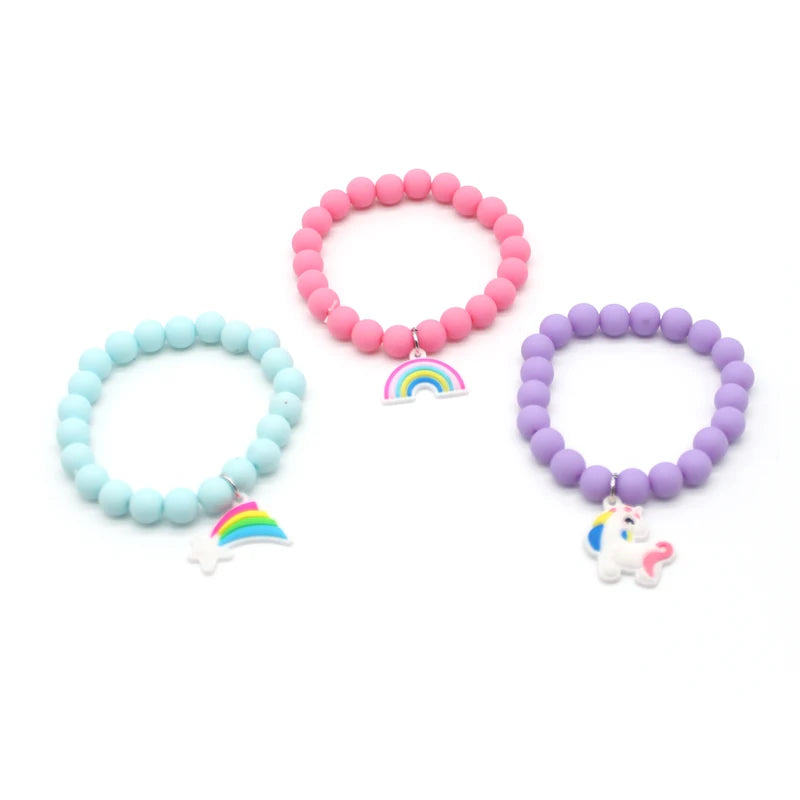 Set de 3 Pulseras Unicornio Encantadoras