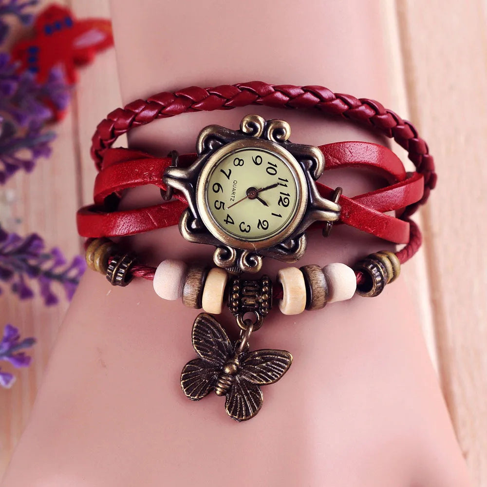 Reloj Mujer Vintage de Cuero Envuelto - Wal-Joy