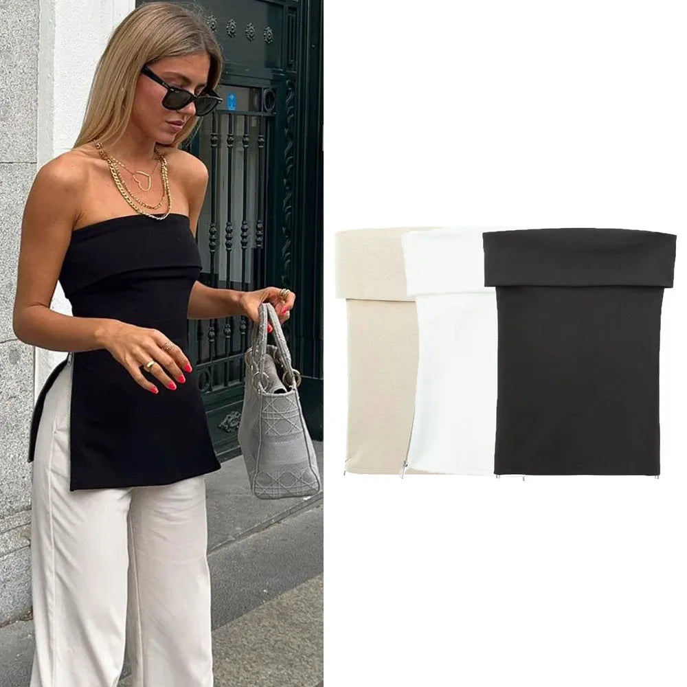 Top Tubo TRAF - Sensualidad y Estilo Off-Shoulder ¡Destácate!