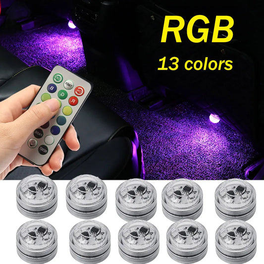 Lámpara Ambiente LED RGB para Coche con Control Remoto Inalámbrico 🌟