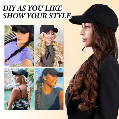 ¡Gorra de Béisbol con Extensiones para un Look Instantáneo! 🧢💁‍♀️