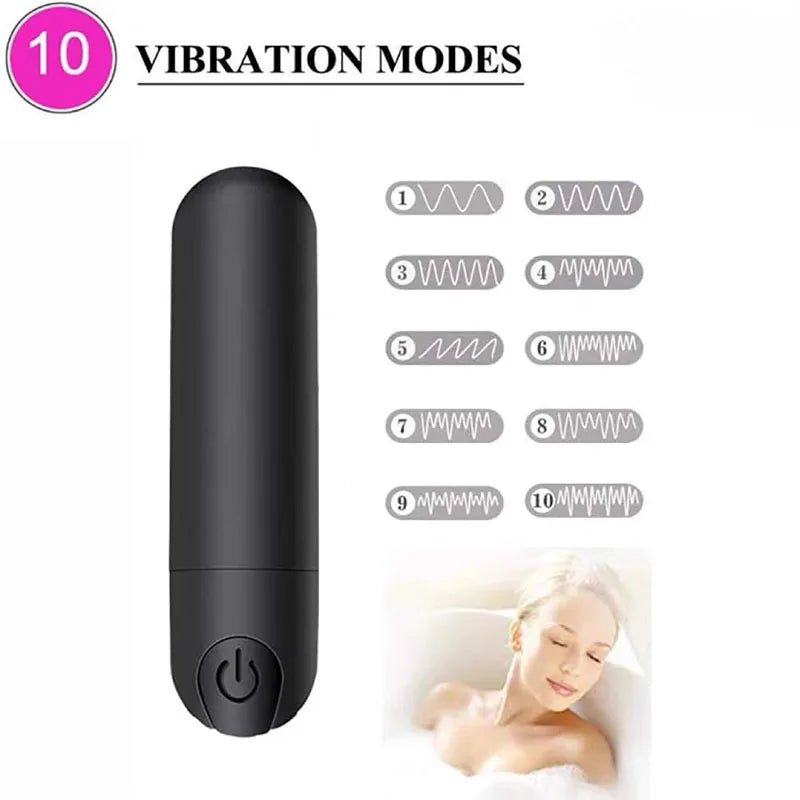 10-Gang-wiederaufladbarer Mini-Bullet-Vibrator 🌟