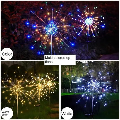 Luces Solares Firework de JINHENGYANG: ¡Decoración mágica para jardín! 🌟