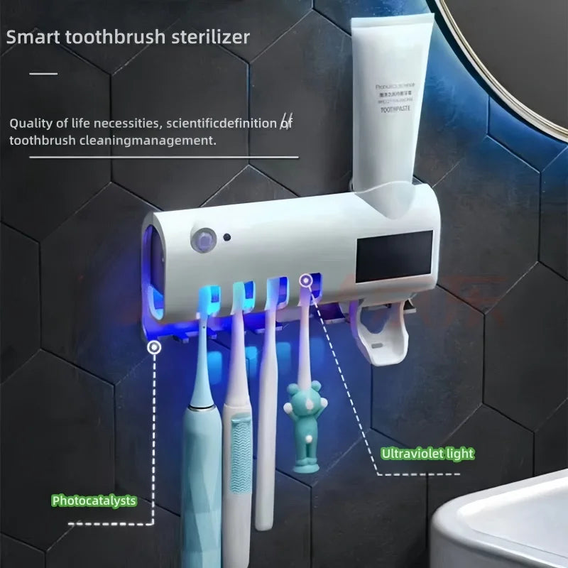 Soporte de Cepillos de Dientes Invertido MENGNI - Almacenamiento de Pasta Dental Incluido