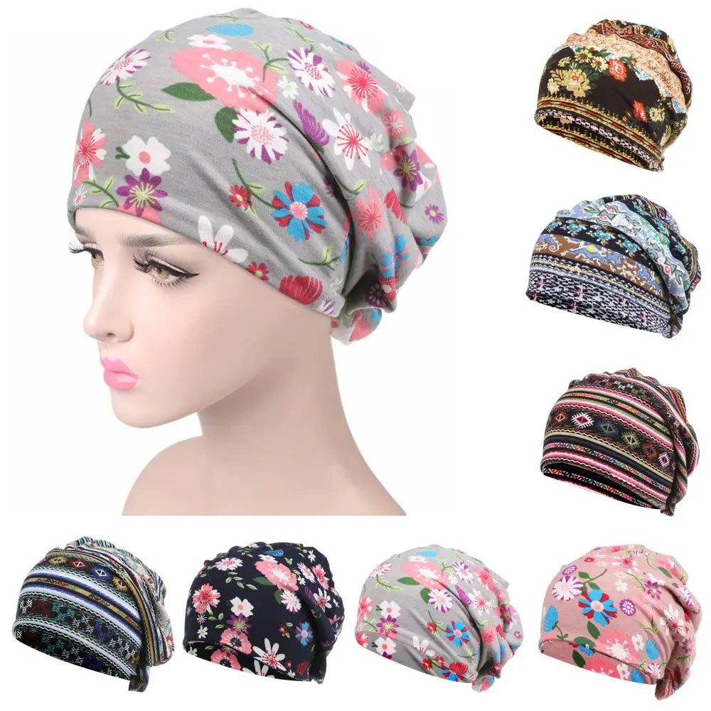 Gorro Mujer Floral Chic y Cálido 🌸