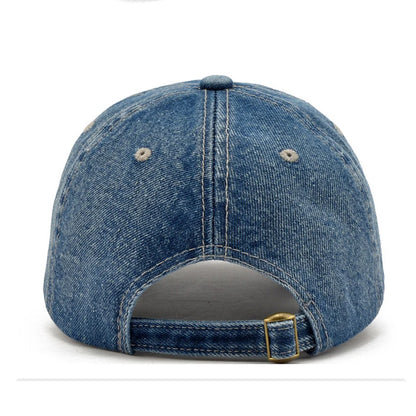 Gorra de Béisbol de Denim 2024 con Bordado de Letras