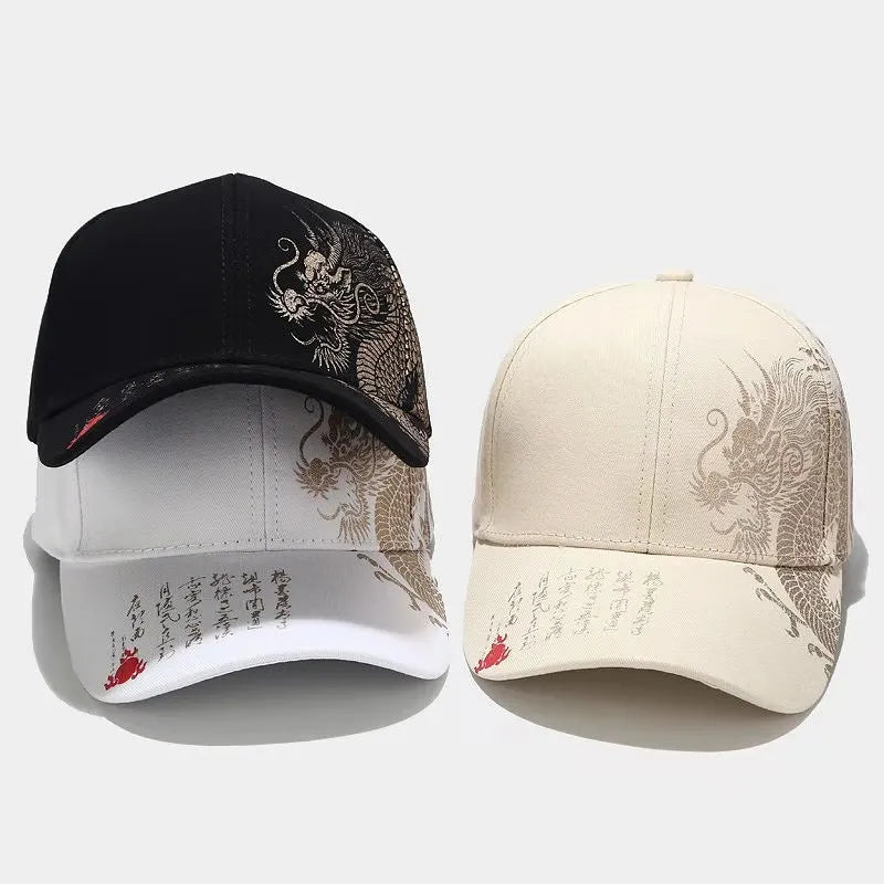 Gorra de Béisbol con Estampado de Dragón Chino 🐉