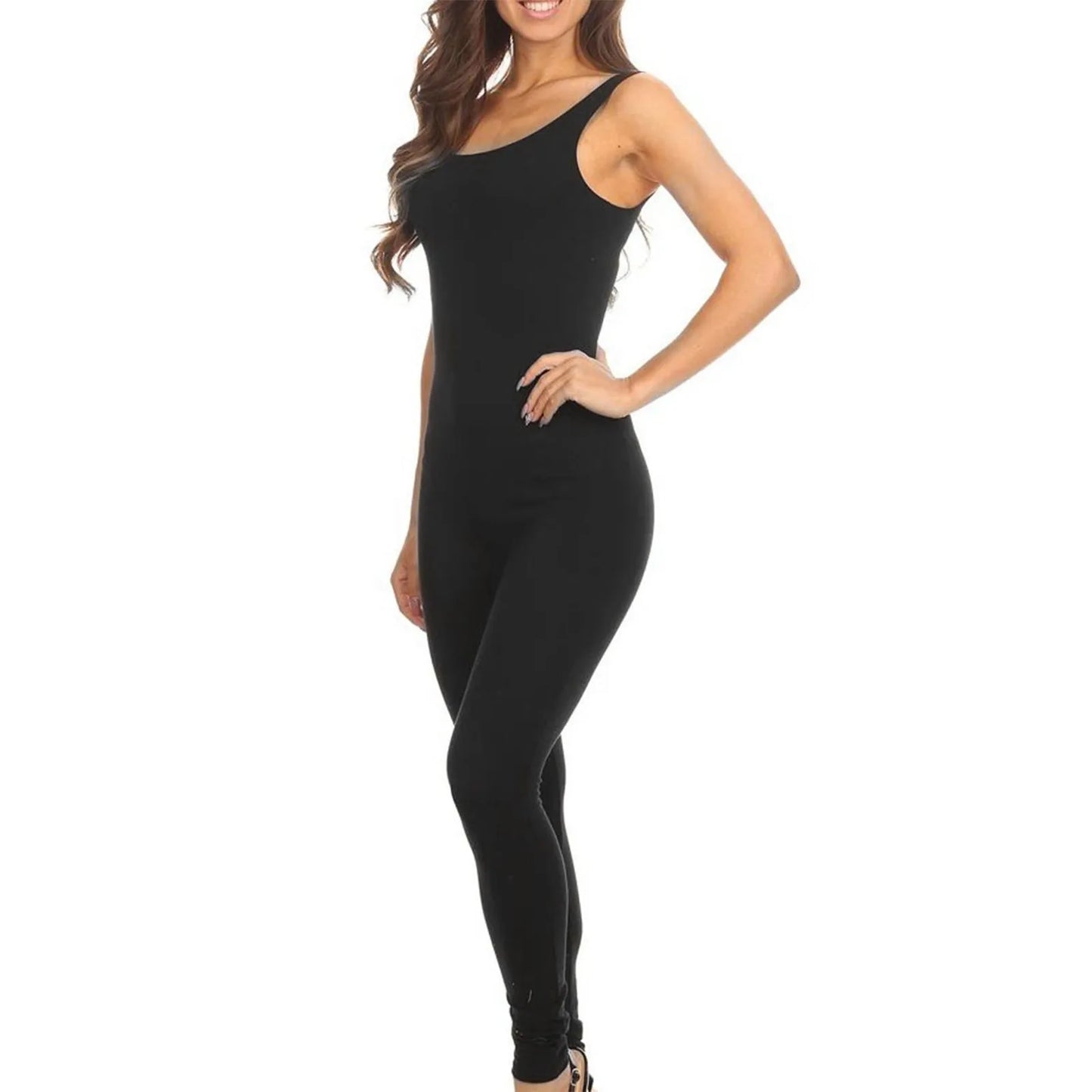 ¡Conjunto de Yoga Mat Long y Bodysuit Elástico sin Mangas para Mujer!