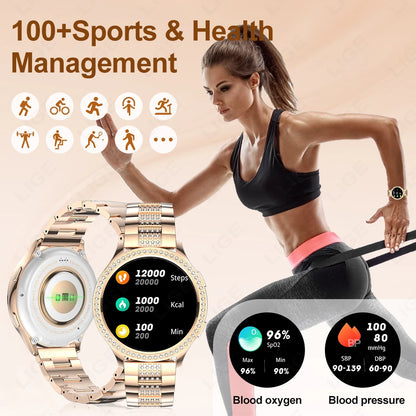 Smartwatch Mujer LIGE 1.32" Bluetooth Salud y Estilo