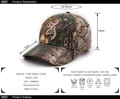 ¡Gorra de Béisbol de Camuflaje Bordado de Alta Calidad! ¡Destaca con Estilo y Elegancia en Todo Momento! 🌟