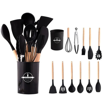 ¡Set de Utensilios de Cocina de Silicona Premium - Envío Rápido desde España! 🍳