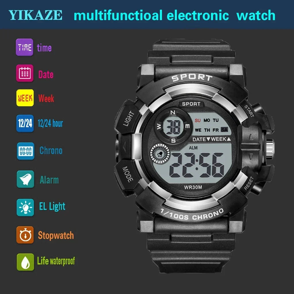 Reloj Digital Deportivo YIKAZE: Estilo, Funcionalidad y Resistencia 🌟