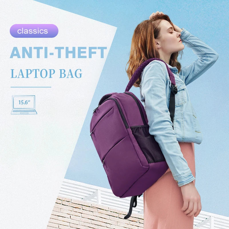 Mochila Tigernu Fashion Púrpura Antirrobo Laptop 15.6" - ¡Estilo y Seguridad en un Solo Producto! 🎒