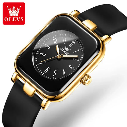 Reloj de Mujer OLEVS 9961: Elegancia y Resistencia en Negro y Silicona 🌟