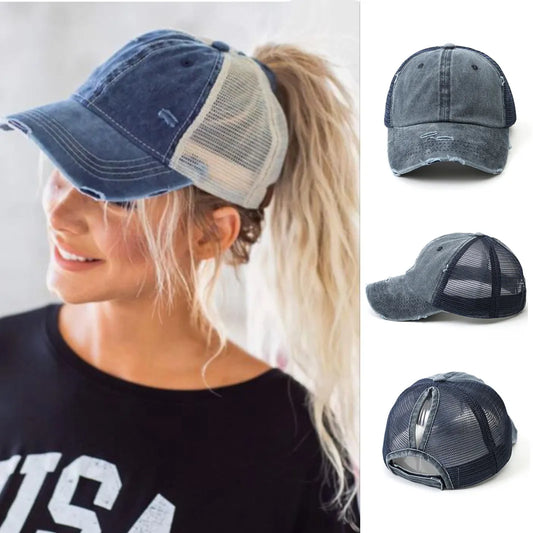 Gorra Vintage Ponytail Mujer: Estilo Único y Ajuste Perfecto