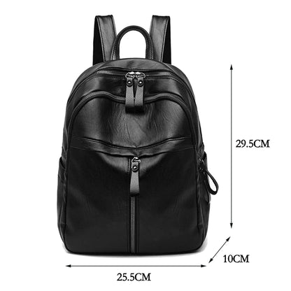 High Quality Youth PU Leather Backpack For Teenage Girls School Bag Designer Large Capacity Antitheft Shoulder Bags Travel Bag