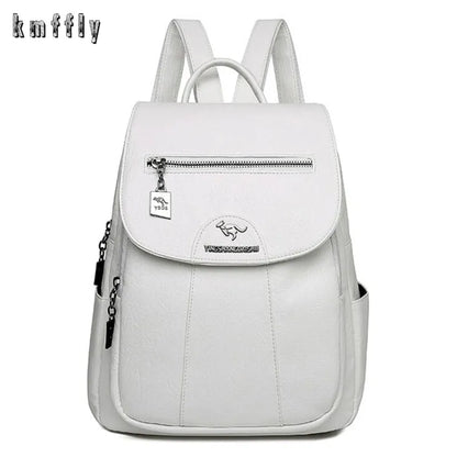 High Quality Leather Backpack Women Large Capacity Travel Backpack Fashion School Bags Mochila Shoulder Bags for Women 2021 New