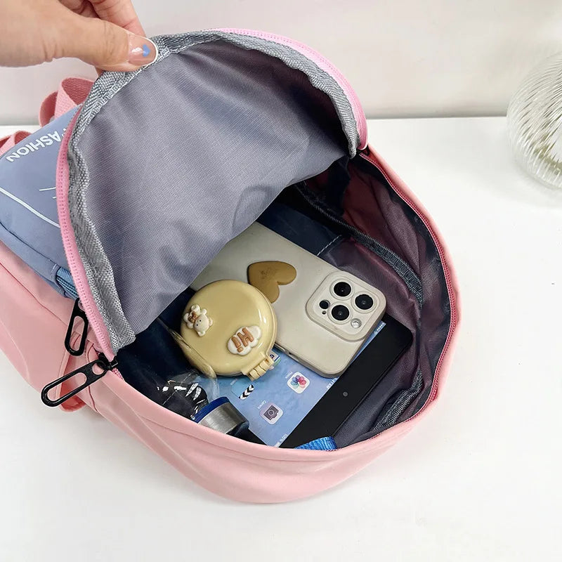 Small Cute Backpack for Girls School Bags Cat Printing Daypack Travel Back Pack for Kids 5-7 Years Kawaii Backpack Mini Backpack