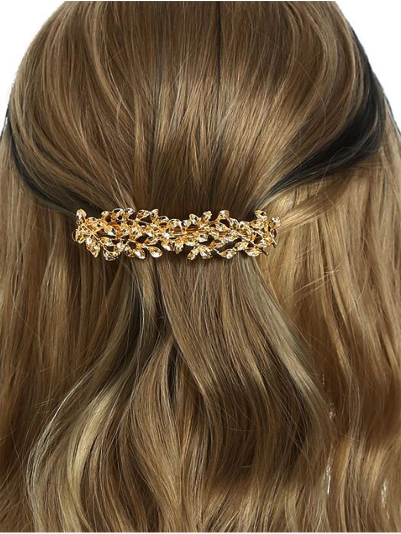 1pcs Of Fashionable And Elegant Alloy Leaf Shaped Hair Accessories With Spring Hair Clips, Suitable For Daily Wear