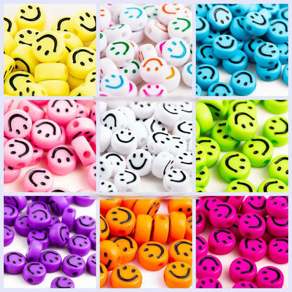 Pack de 100 Cuentas Smiley Acrílicas: Añade Alegría a tus Creaciones