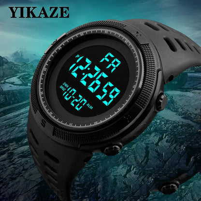 Reloj Digital Militar YIKAZE - Resistente al Agua, Funciones Avanzadas y Estilo Deportivo ¡Envío Rápido Desde España!