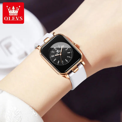 Reloj de Mujer OLEVS 9961: Elegancia y Resistencia en Negro y Silicona 🌟