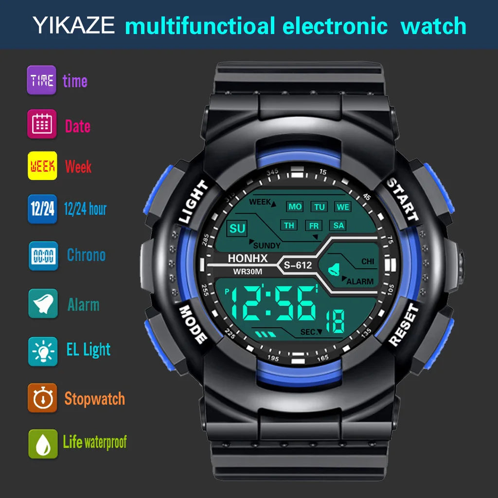 Reloj Deportivo Hombre YIKAZE Multifunción LED 💪