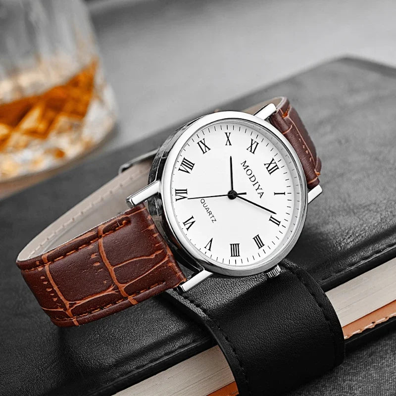 Reloj de Pulsera de Cuero de Lujo MOONBIFFY - Elegante y Versátil