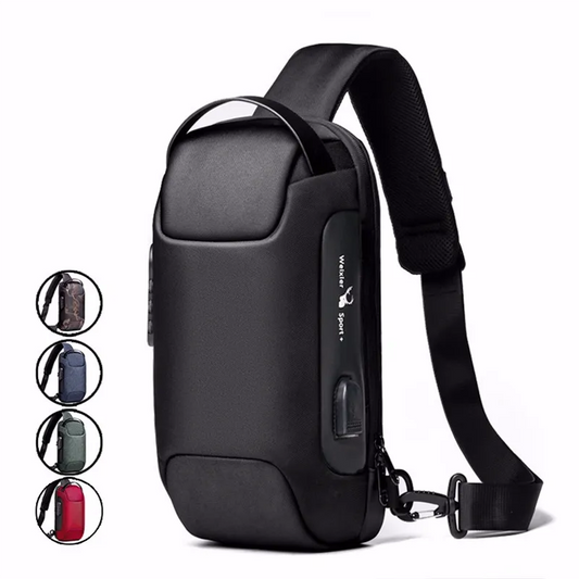 Mochila Cruzada Hombre con Puerto de Carga USB 👜