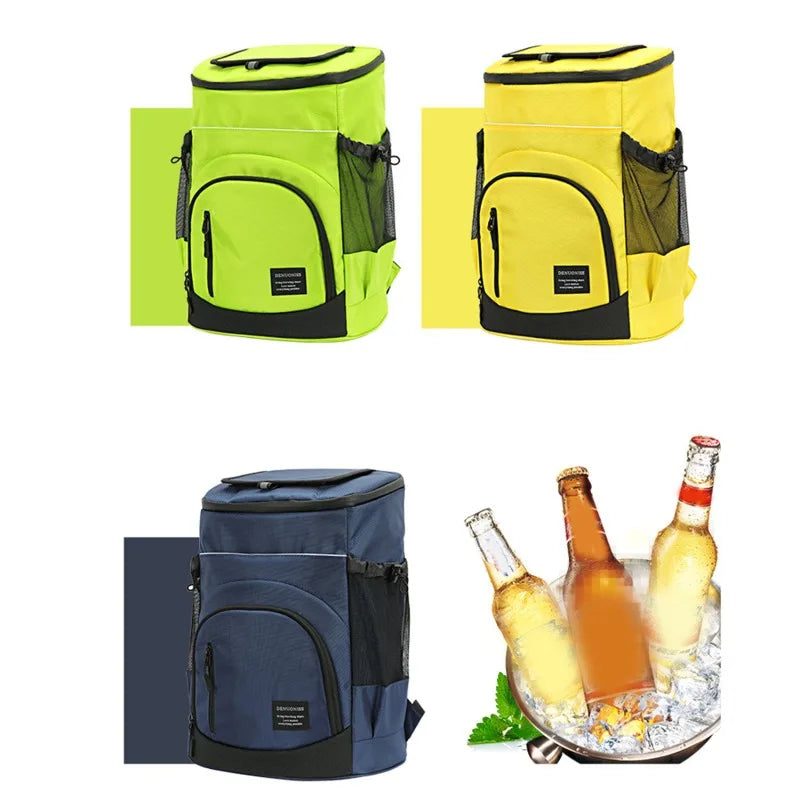 30L Refrigerator Bag Soft Large 36 Cans Insulated Cooler Backpack Thermal Isothermal Fridge Travel Beach Ice Beer Backpack