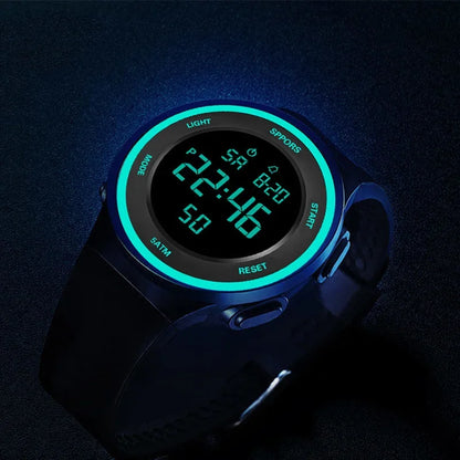 Reloj Hombre Deportivo Impermeable LED Cuero Durable