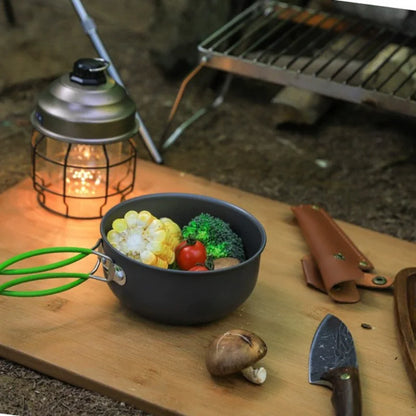 Set de Utensilios de Cocina Premium para Camping en Acero Inoxidable: ¡Cocina con Estilo en la Naturaleza! 🌲