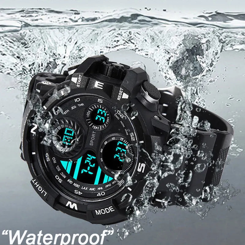 Reloj Digital Militar para Hombres YIKAZE: Resistente al Agua, con Cronógrafo y Función Luminosa 🌟