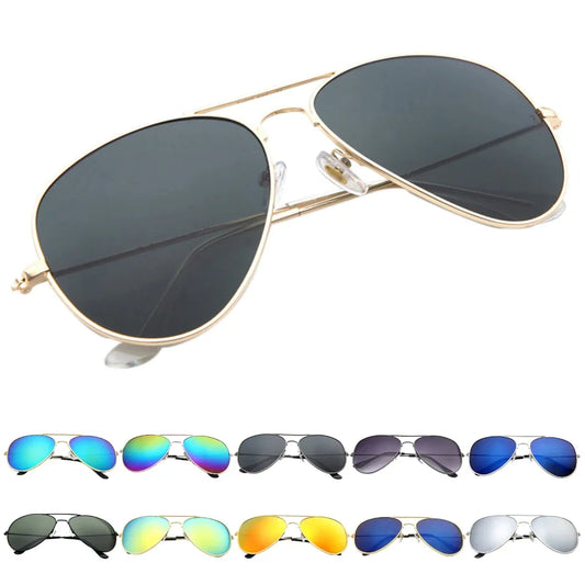 FOENIXSONG Fashion Sunglasses for Women Men Eyewear Gradient Mirror Lens Pilot Round Blue Silver Gray Green Black Sun Glasses