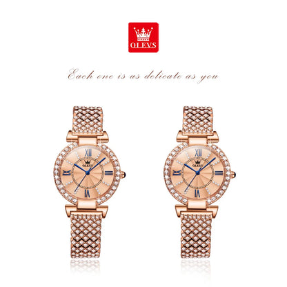 Reloj de Mujer OLEVS Light Luxury con Diamantes - Elegancia y Resistencia ¡Descúbrela Ahora!