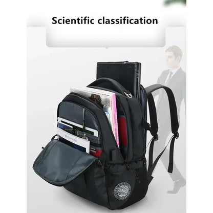 Mochila de Negocios New Men's 2024 para Laptop de 17.3" Estampado de Diamante con Impermeabilidad y Máxima Organización